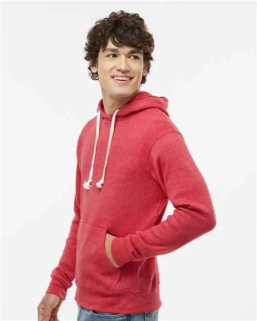 J. America 8871j Triblend Fleece Hooded Sweatshirt - 8871 - Red