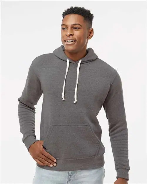 J. America 8871j Triblend Fleece Hooded Sweatshirt - 8871 - Smoke