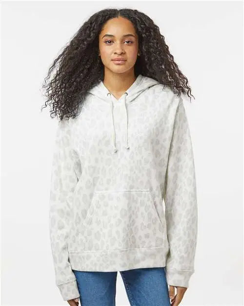 J. America 8871j Triblend Fleece Hooded Sweatshirt - 8871 - Snow Leopard