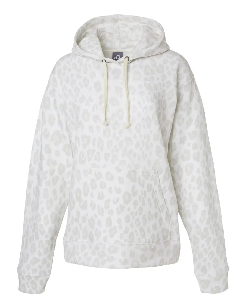 J. America 8871j Triblend Fleece Hooded Sweatshirt - 8871 - Snow Leopard - Adult Xs