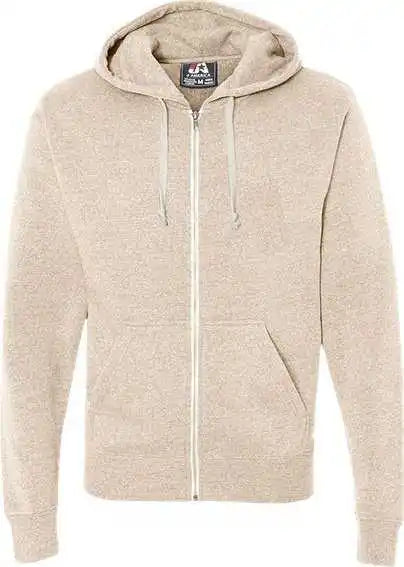 J. America 8872 Triblend Full Zip Hooded Sweatshirt Oatmeal