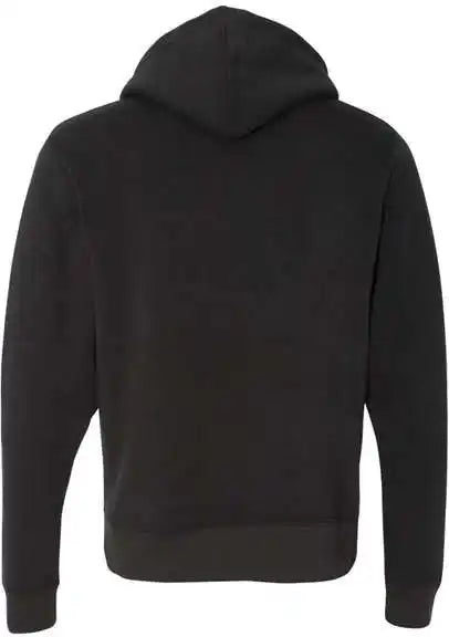 J. America 8872 Triblend Full Zip Hooded Sweatshirt Solid Black