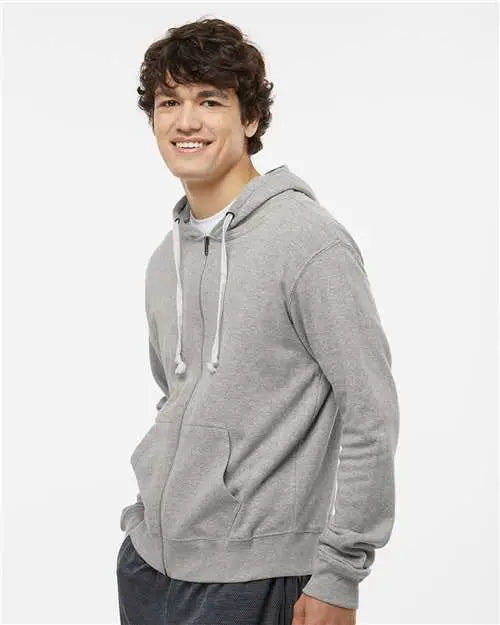 J. America 8872j Triblend Full-zip Hooded Sweatshirt - 8872 - Gray