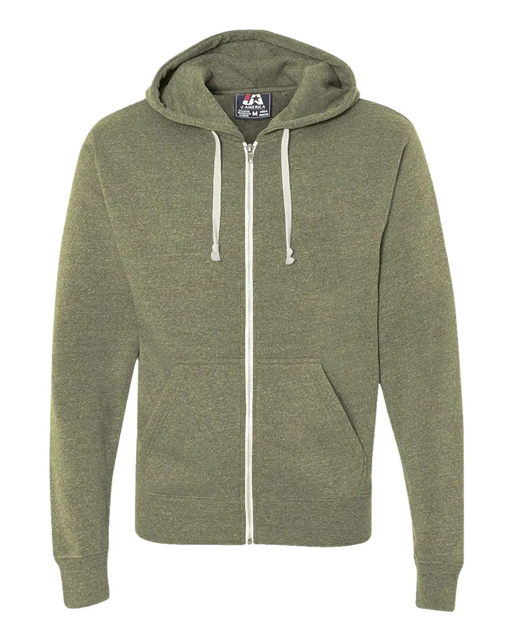 J. America 8872j Triblend Full-zip Hooded Sweatshirt - 8872 - Olive