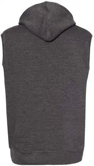 J. America 8877 Triblend Sleeveless Hooded Sweatshirt Black