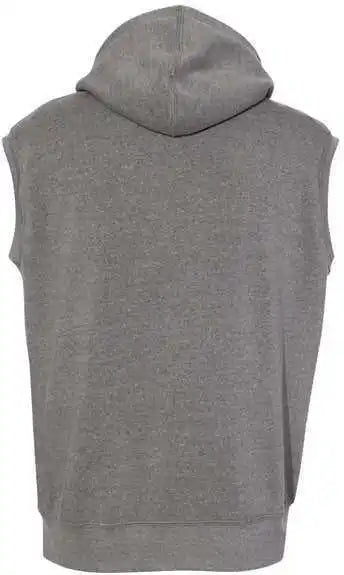 J. America 8877 Triblend Sleeveless Hooded Sweatshirt Smoke