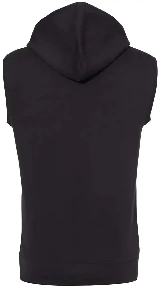 J. America 8877 Triblend Sleeveless Hooded Sweatshirt - Solid Black