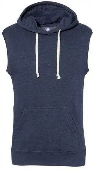 J. America 8877 Triblend Sleeveless Hooded Sweatshirt - True Navy