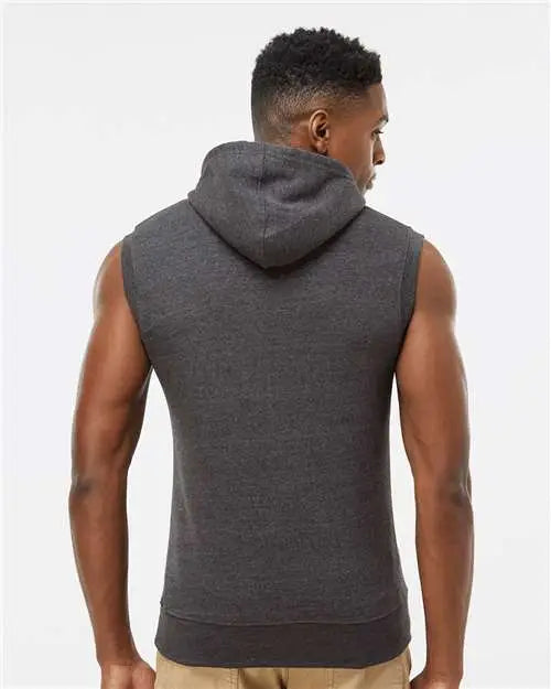 J. America 8877j Triblend Sleeveless Hooded Sweatshirt - 8877 - Black