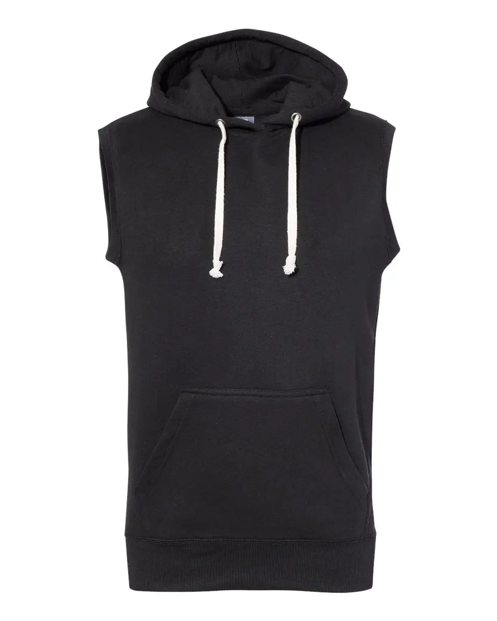 J. America 8877j Triblend Sleeveless Hooded Sweatshirt - 8877 - Solid Black - Adult s