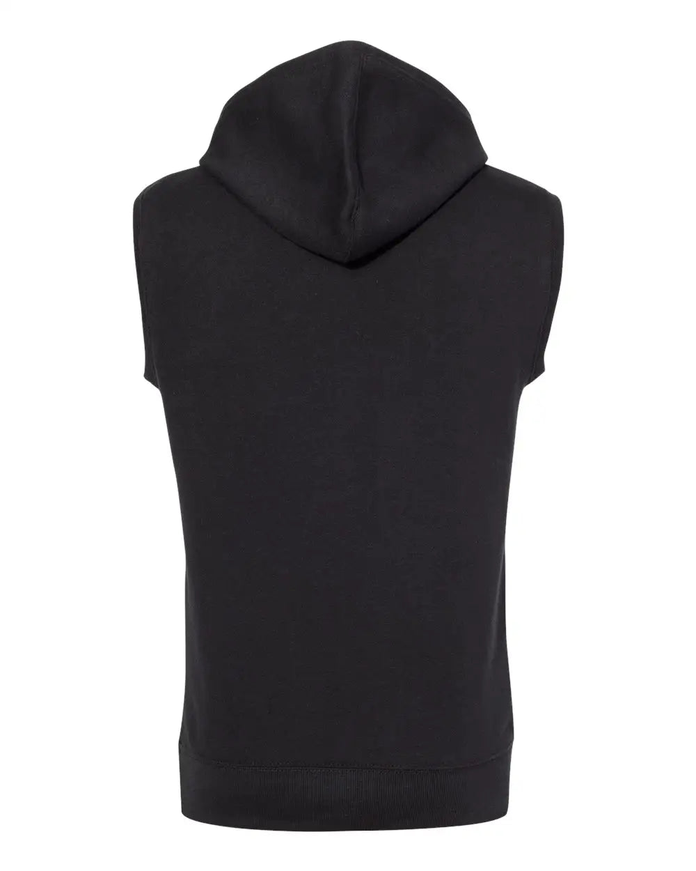 J. America 8877j Triblend Sleeveless Hooded Sweatshirt - 8877 - Solid Black - Adult s
