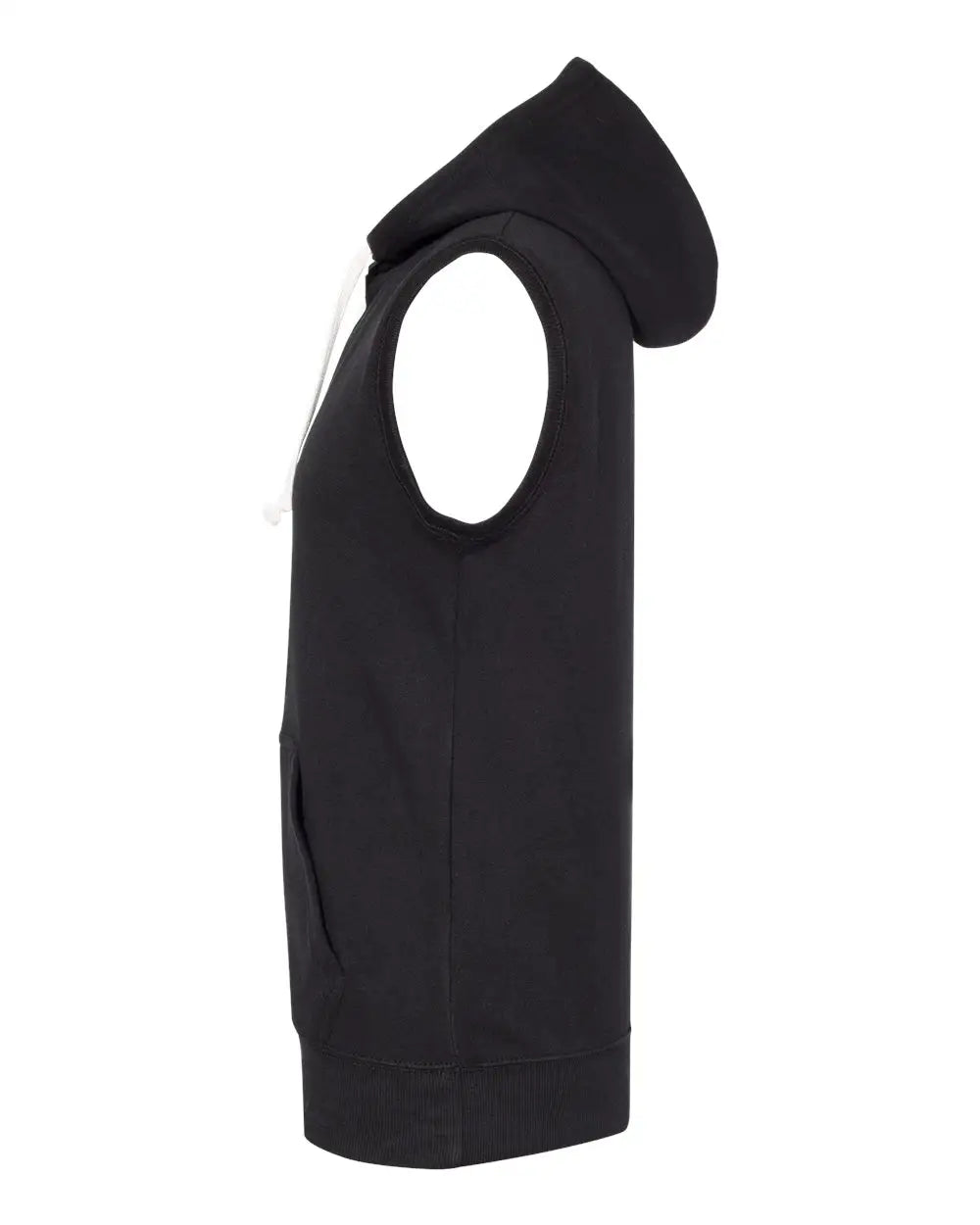 J. America 8877j Triblend Sleeveless Hooded Sweatshirt - 8877 - Solid Black