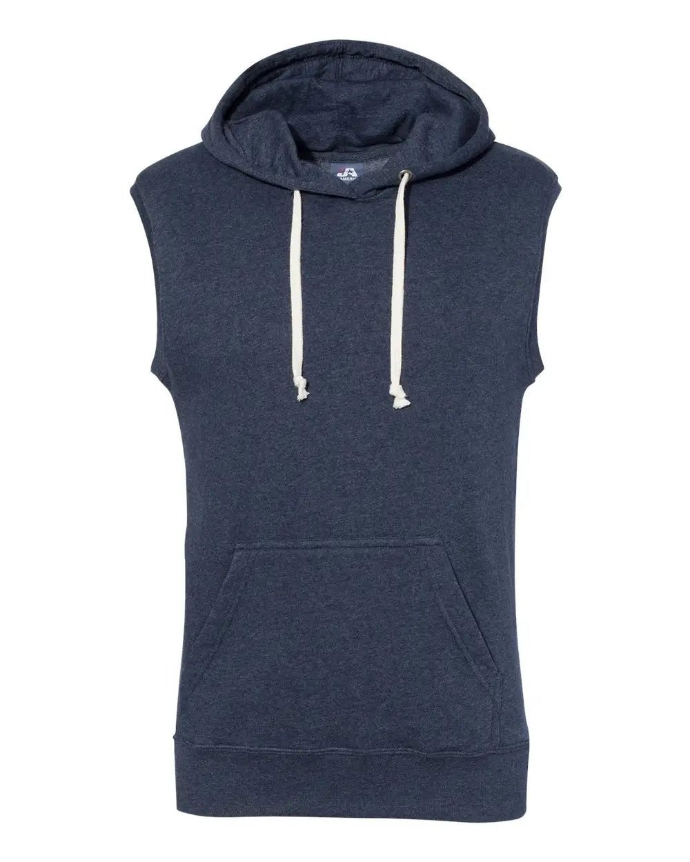 J. America 8877j Triblend Sleeveless Hooded Sweatshirt - 8877 - True Navy - Adult s