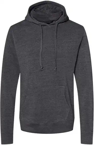 J. America 8879 Gaiter Fleece Hooded Sweatshirt - Black Heather