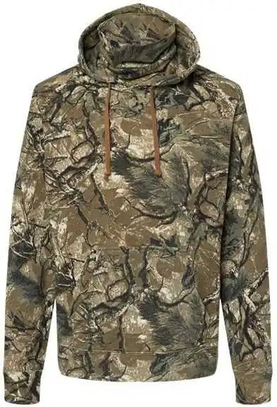 J. America 8879 Gaiter Fleece Hooded Sweatshirt - Outdoor Camo