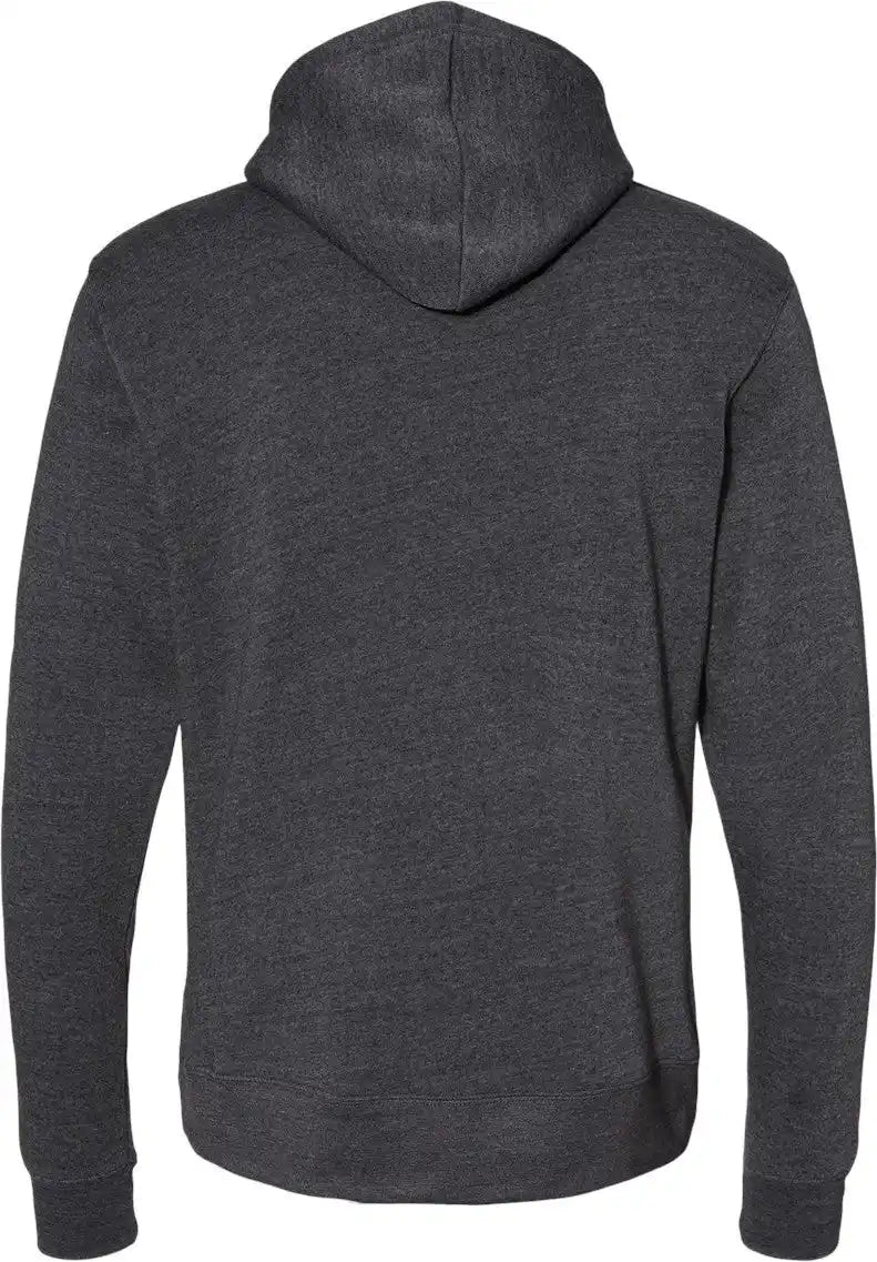 J. America 8879j Gaiter Fleece Hooded Sweatshirt - 8879 - Black Heather - Xs