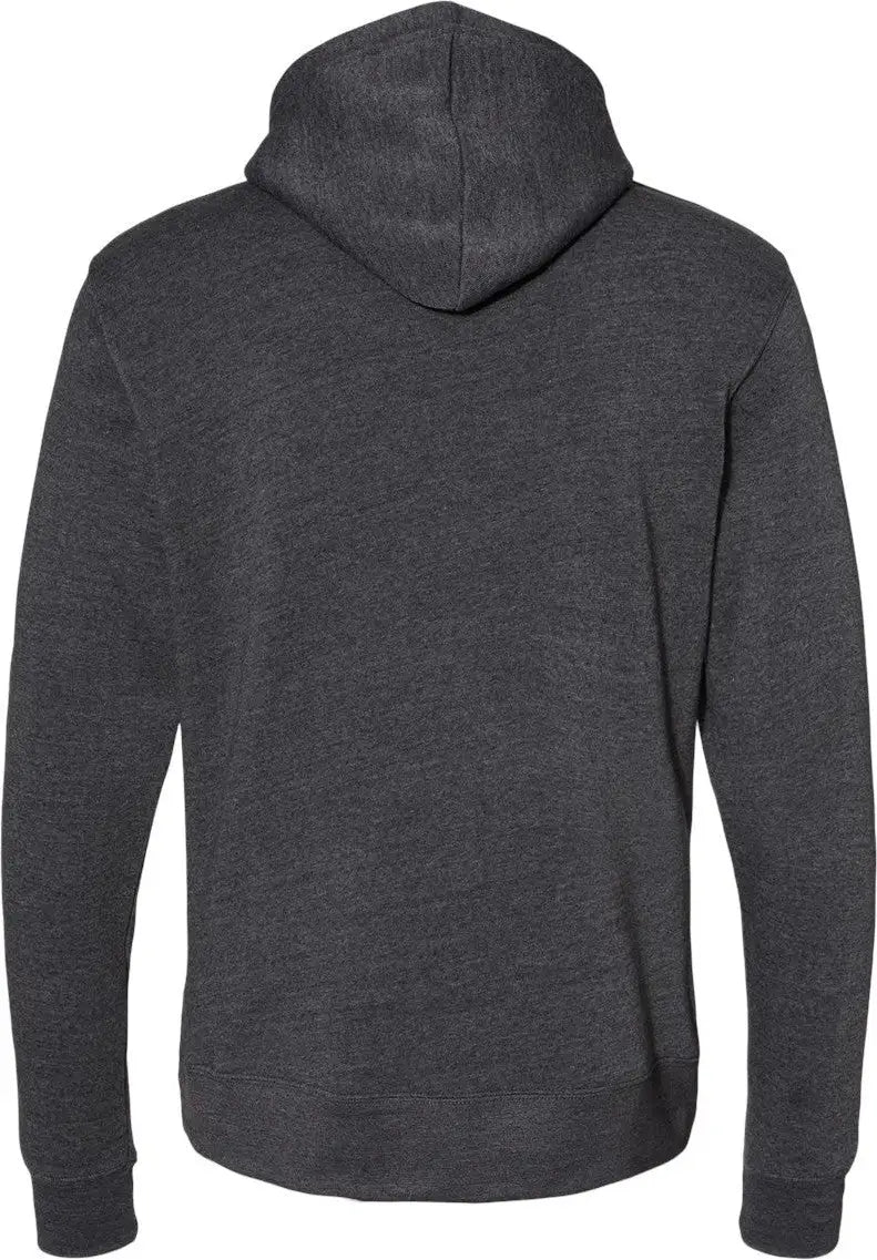 J. America 8879j Gaiter Fleece Hooded Sweatshirt - 8879 - Black Heather - Adult Xs