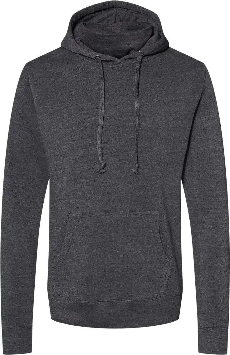 J. America 8879j Gaiter Fleece Hooded Sweatshirt - 8879 - Black Heather - Xs