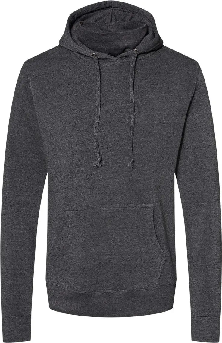 J. America 8879j Gaiter Fleece Hooded Sweatshirt - 8879 - Black Heather - Adult Xs