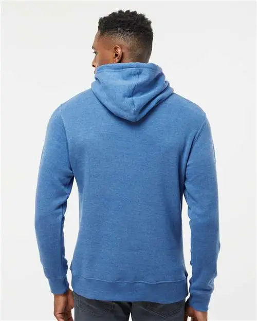 J. America 8879j Gaiter Fleece Hooded Sweatshirt - 8879 - Cool Royal Heather