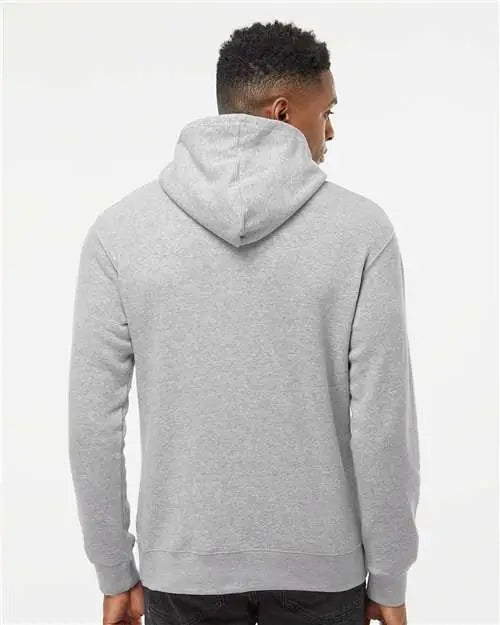 J. America 8879j Gaiter Fleece Hooded Sweatshirt - 8879 - Gray Heather