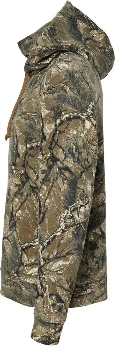 J. America 8879j Gaiter Fleece Hooded Sweatshirt - 8879 - Outdoor Camo
