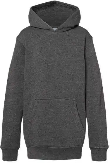 J. America 8880 Youth Triblend Fleece Hooded Sweatshirt - Black