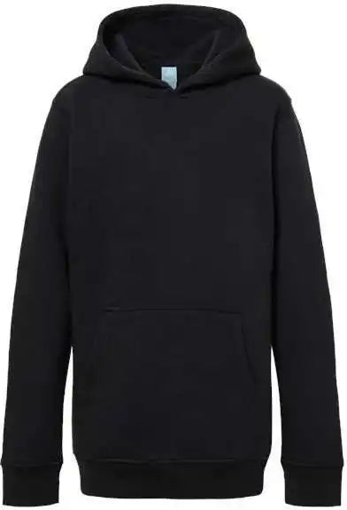 J. America 8880 Youth Triblend Fleece Hooded Sweatshirt - Black Solid