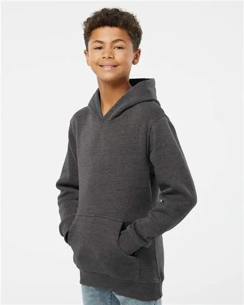 J. America 8880j Youth Triblend Fleece Hooded Sweatshirt - 8880 - Black