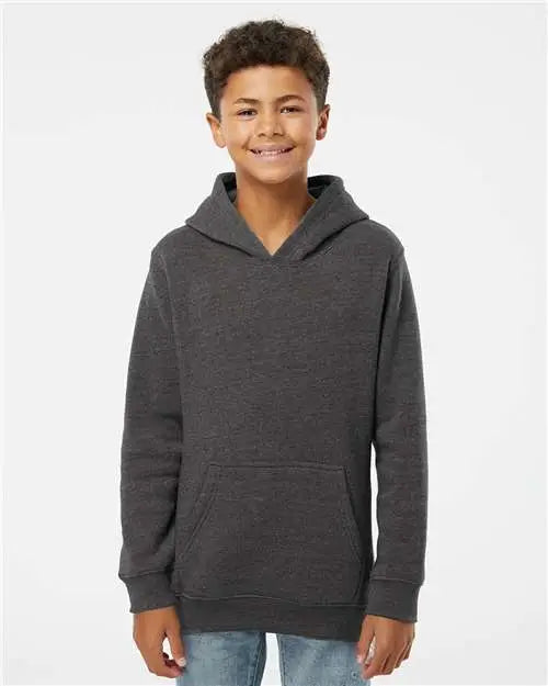 J. America 8880j Youth Triblend Fleece Hooded Sweatshirt - 8880 - Black