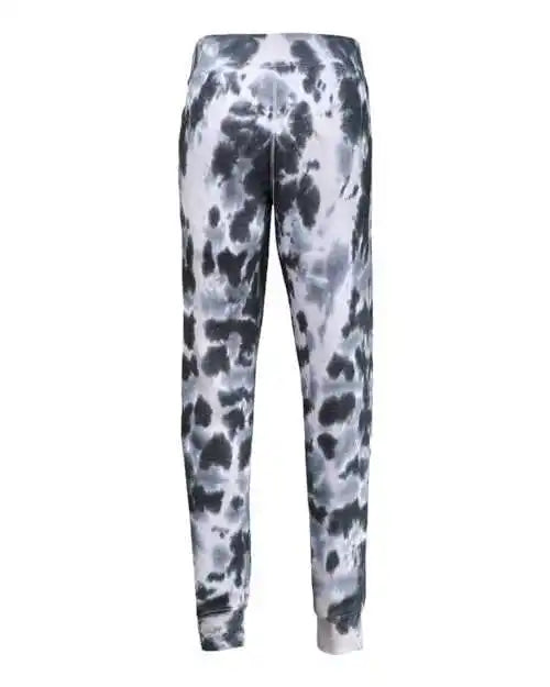 J. America 8884 Tie Dye Fleece Joggers - Black