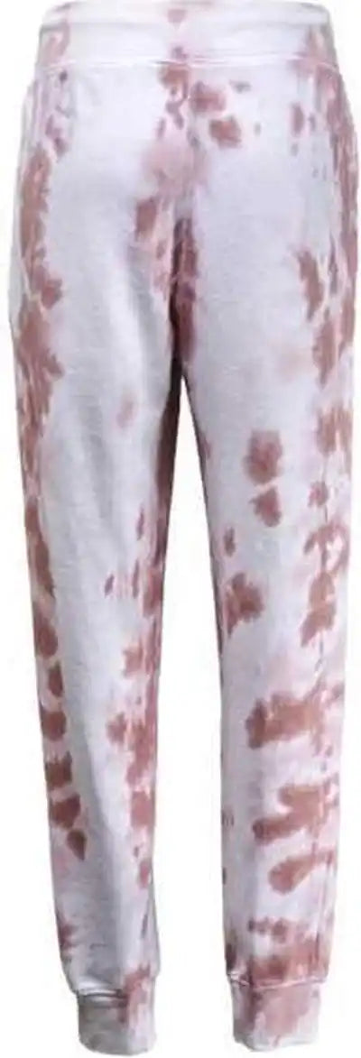 J. America 8884 Tie Dye Fleece Joggers Dusty Rose