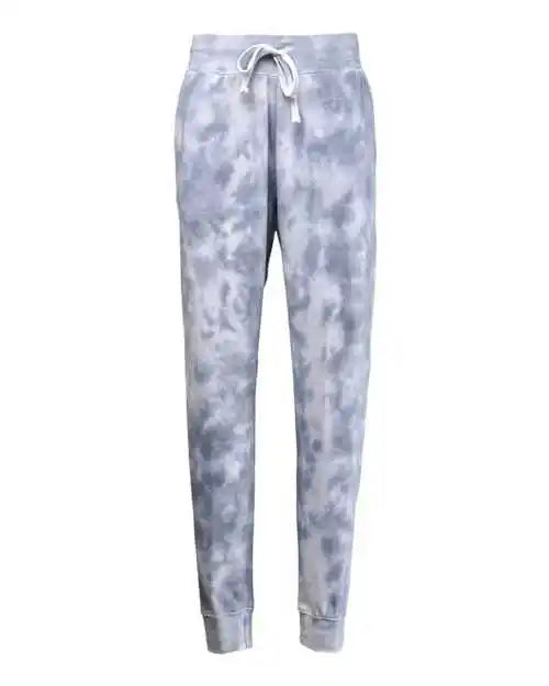 J. America 8884 Tie Dye Fleece Joggers Gray