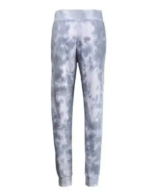 J. America 8884 Tie Dye Fleece Joggers - Gray