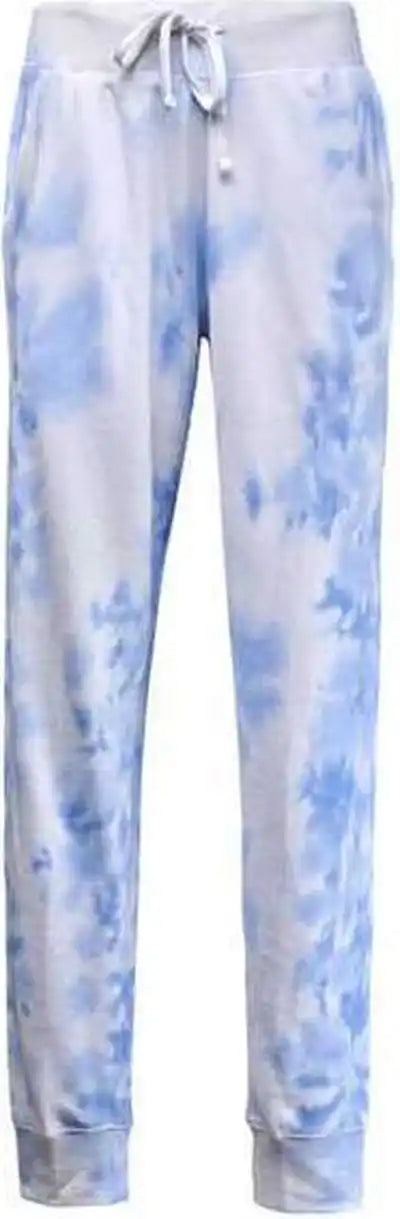 J. America 8884 Tie Dye Fleece Joggers Periwinkle