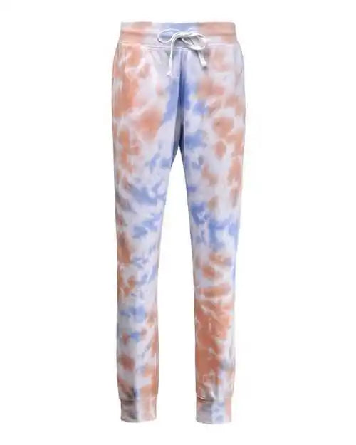 J. America 8884 Tie Dye Fleece Joggers - Sunset