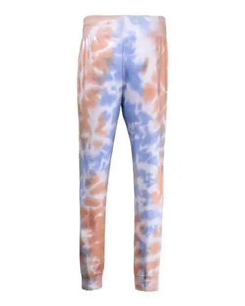J. America 8884 Tie Dye Fleece Joggers - Sunset