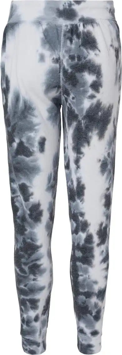 J. America 8884 Tie-dyed Fleece Joggers - Black Tie Dye - Xs
