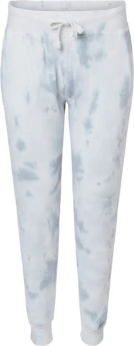 J. America 8884 Tie-dyed Fleece Joggers - Grey Tie Dye - Gray / Xs