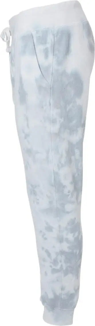 J. America 8884 Tie-dyed Fleece Joggers - Grey Tie Dye