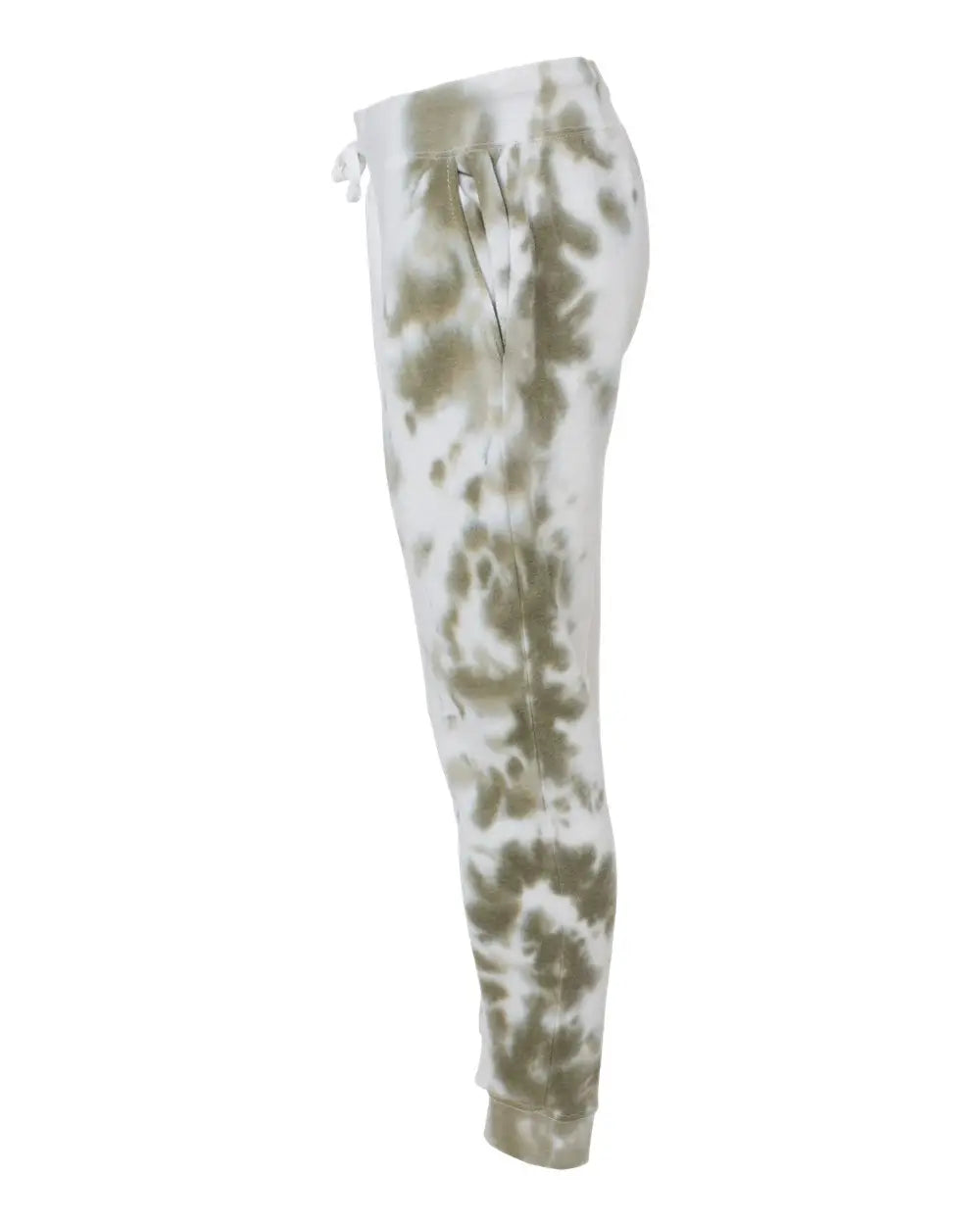 J. America 8884 Tie-dyed Fleece Joggers - Olive Tie Dye