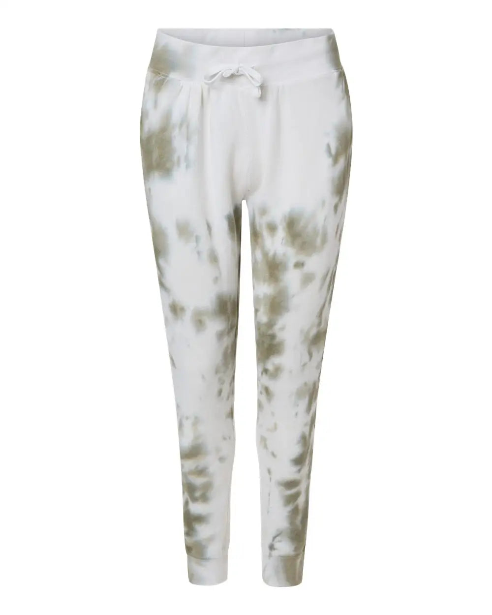 J. America 8884 Tie-dyed Fleece Joggers - Olive Tie Dye - Xs
