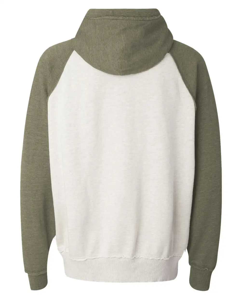 J. America 8885 Vintage Heather Hooded Sweatshirt - Oatmeal Army