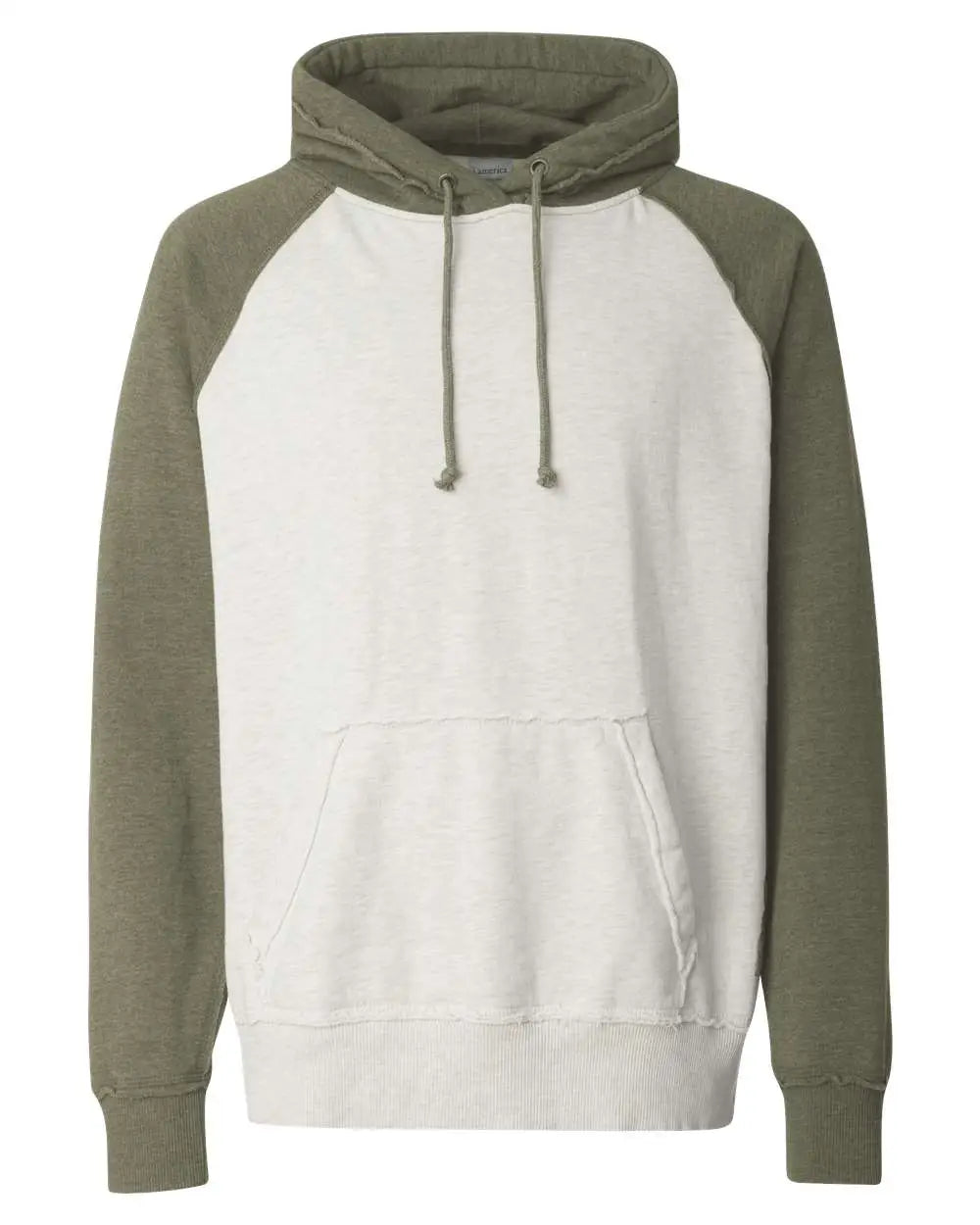 J. America 8885 Vintage Heather Hooded Sweatshirt - Oatmeal Army - Sand Olive / s