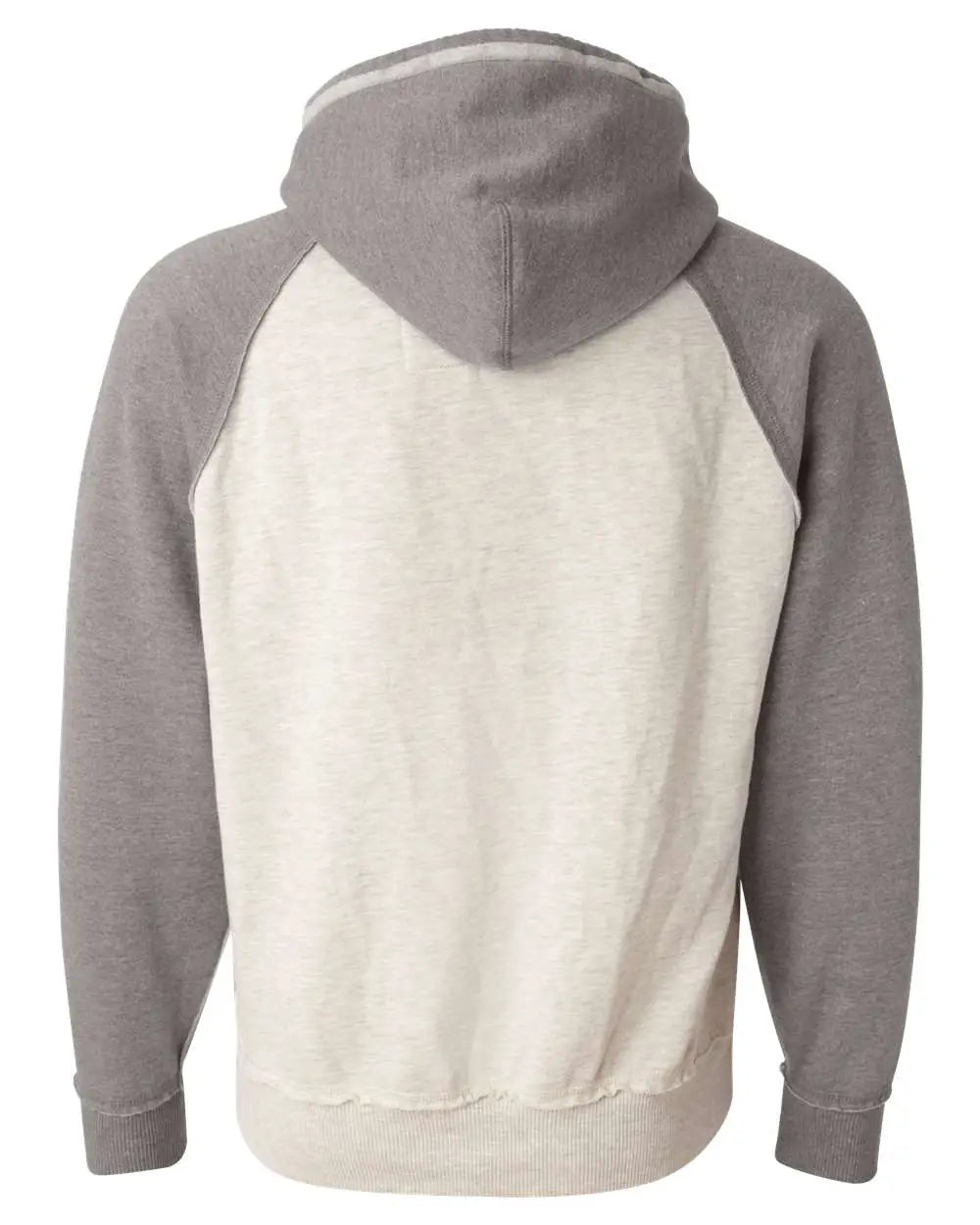 J. America 8885 Vintage Heather Hooded Sweatshirt - Oatmeal Smoke