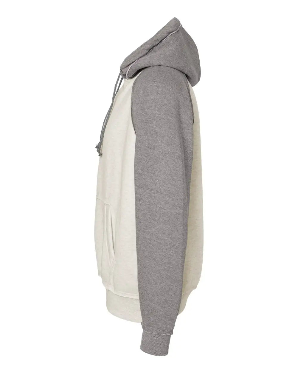 J. America 8885 Vintage Heather Hooded Sweatshirt - Oatmeal Smoke