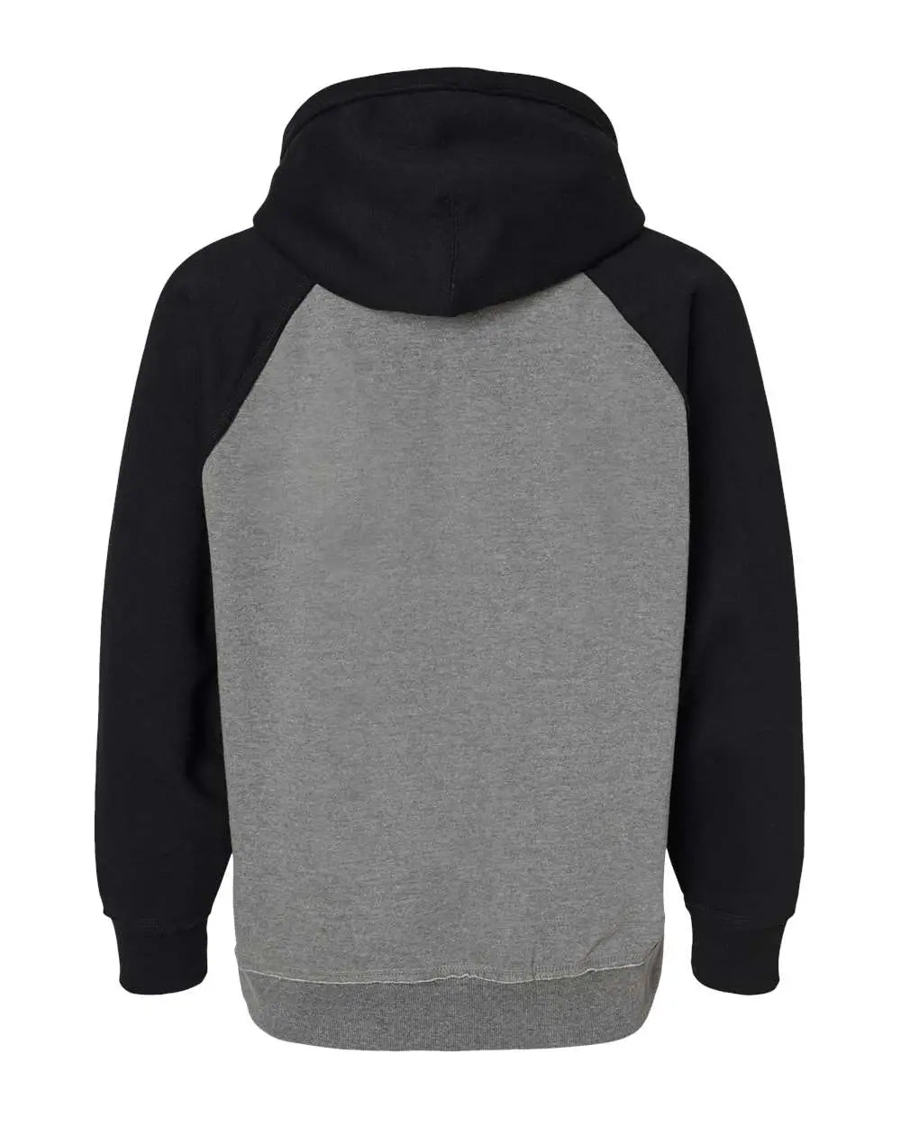 J. America 8885 Vintage Heather Hooded Sweatshirt - Smoke Black