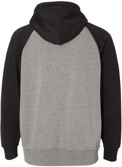 J. America 8885 Vintage Heather Hooded Sweatshirt Smoke Black