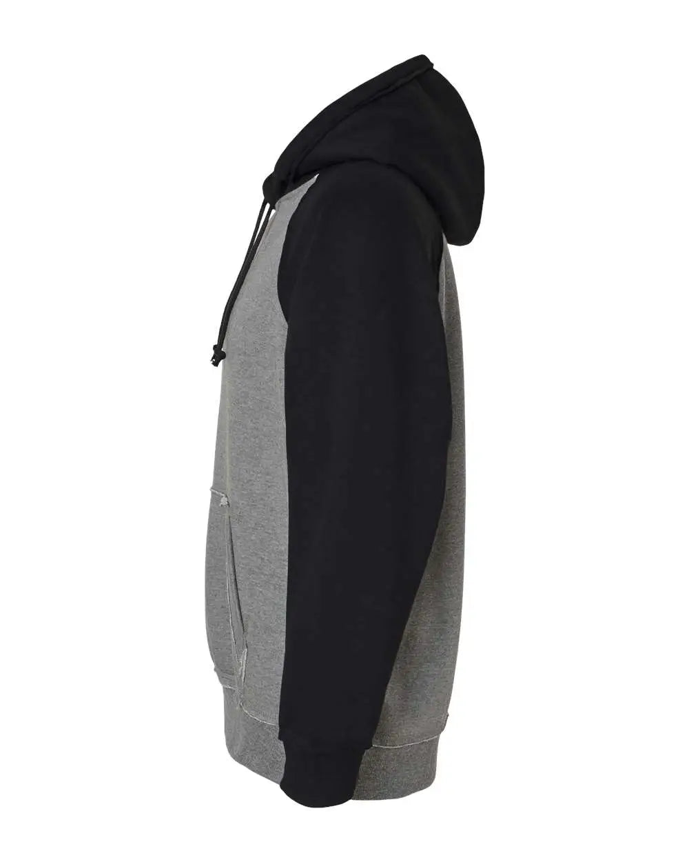 J. America 8885 Vintage Heather Hooded Sweatshirt - Smoke Black