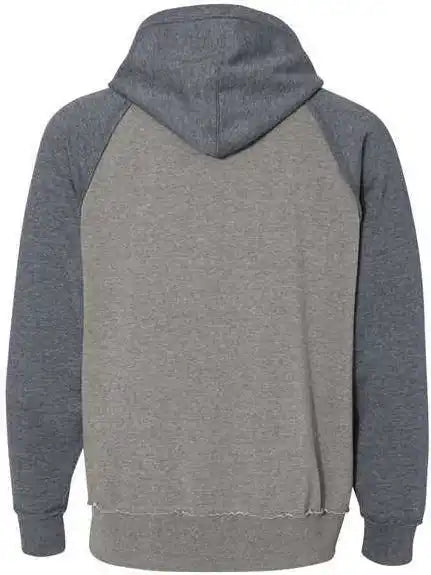 J. America 8885 Vintage Heather Hooded Sweatshirt Smoke Navy